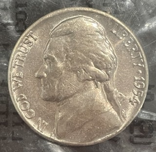 1954-Jefferson-Nickel-D